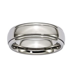 Titanium 7mm Domed High Polished Comfort-Fit Band