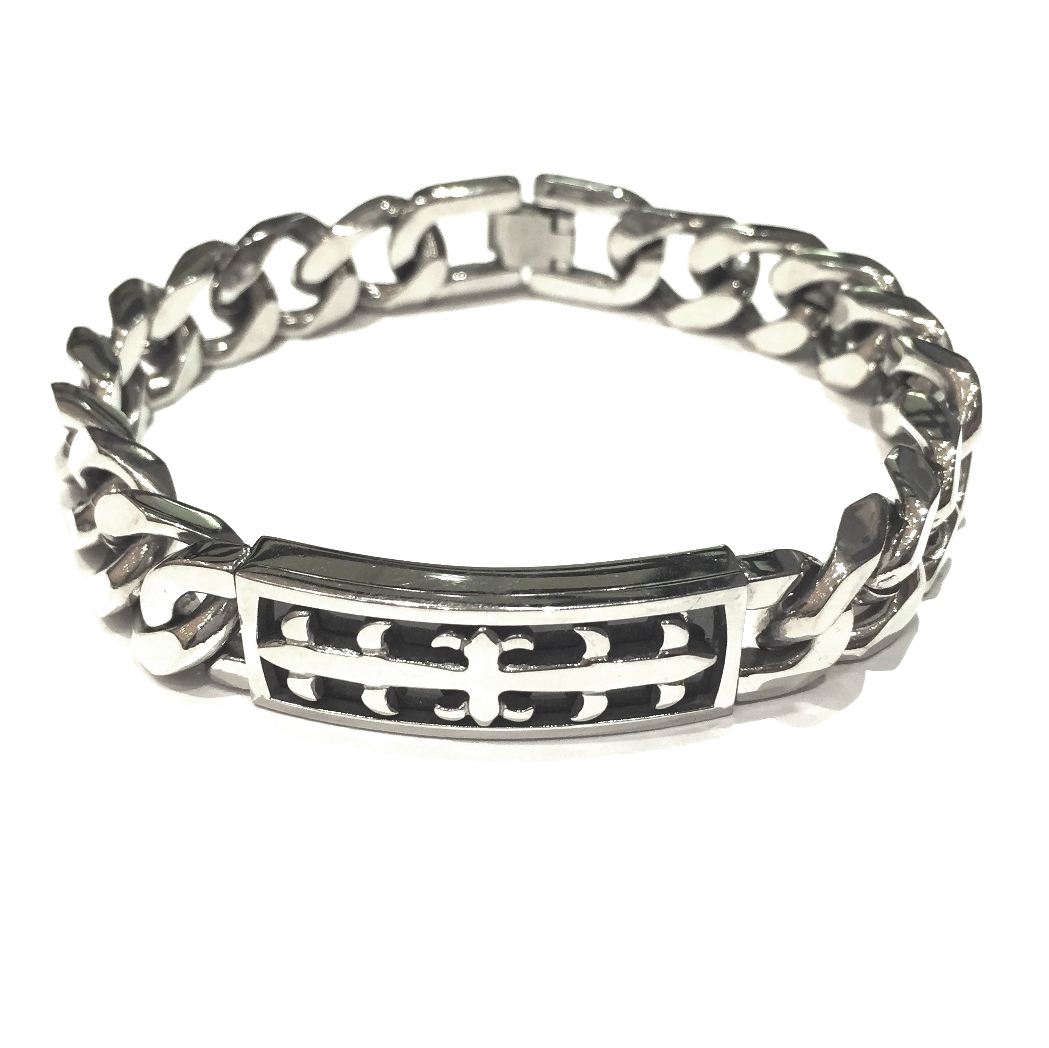 Mens Stainless Steel Gothic Bracelet – Toni-Bijoux
