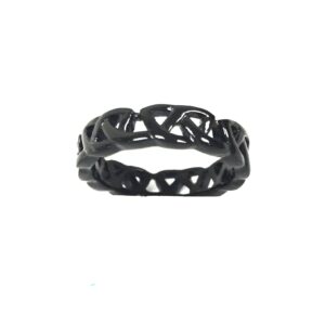 Black Ion Plated Stainless Steel Knot Ring