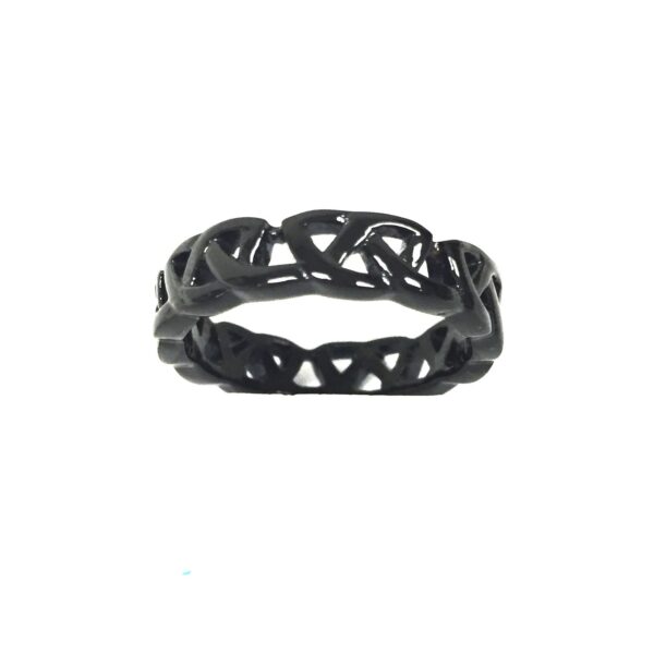 Black Ion Plated Stainless Steel Knot Ring